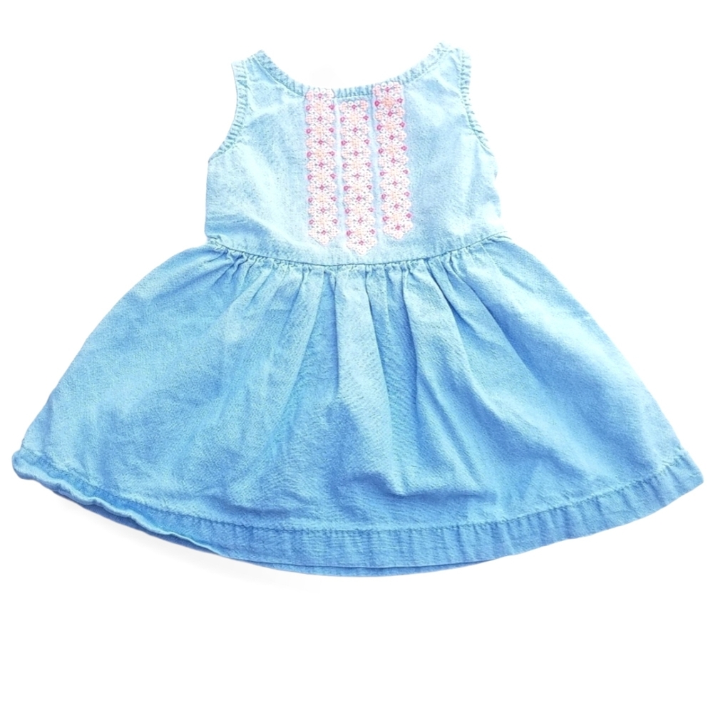 Carter's Jean Sleeveless Baby Dress Size 3 Months
